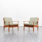 1960s teak armchairs, Scandinavian design, two available